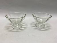 Креманки на ножке 2 шт стекло (состояние на фото)