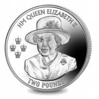 (№2016) Монета Британская Антарктическая территория 2016 год 2 Pounds (90-й день рождения Ее Величес