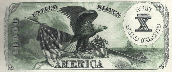 (№1878P-175) Банкнота США 1878 год &quot;10,000 Dollars&quot;