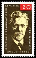(1965-006) Марка Германия (ГДР) "Август Бебель"    Мемориалы II Θ