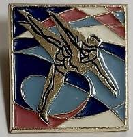 Значок Знак СССР "Фигурное катание" На булавке 