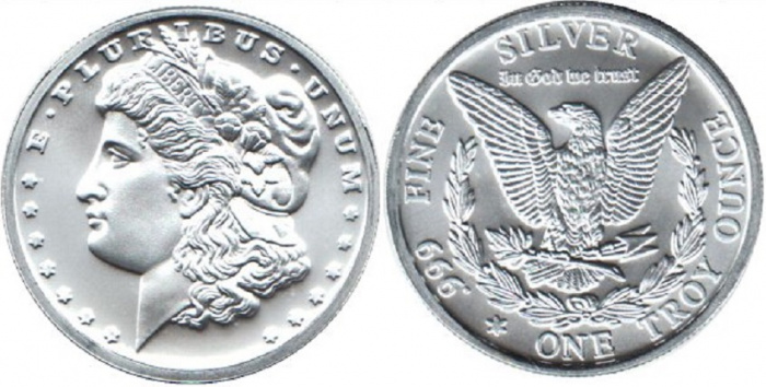 (2013) Монета США 2013 год 1 унция   Голова Свободы, Морган, Белоговый Орлан Серебро Ag 999  PROOF