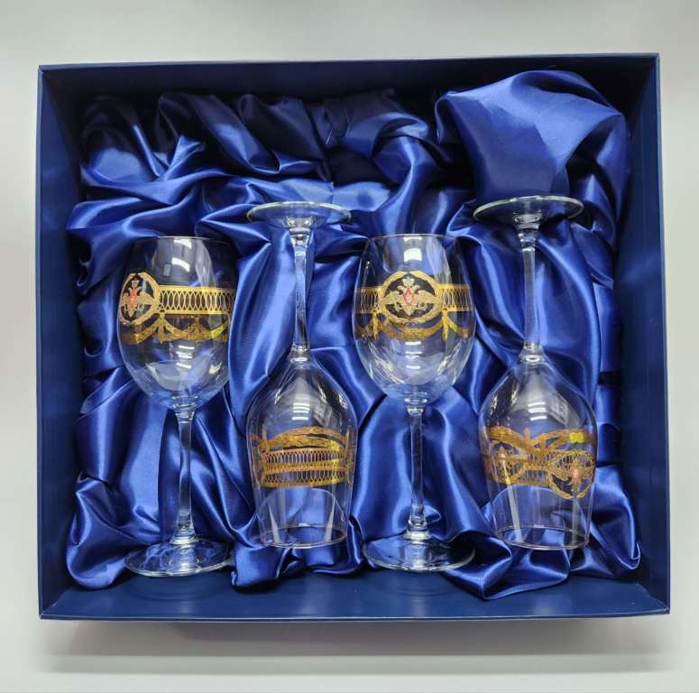 Подарочный набор бокалов (4 штуки) Армия России