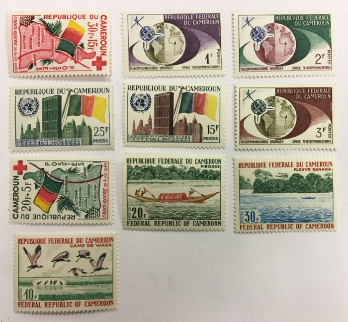 (--) Набор марок Камерун &quot;10 шт.&quot;  Негашеные  , III O
