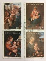 --  Сцепки марок Сан-Томе 2 шт.  Гашёные , III Θ