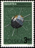 (1966-084) Марка Польша "Алуэтт"   Исследование космоса II Θ