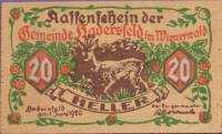 (№1920) Банкнота Австрия 1920 год "20 Heller"