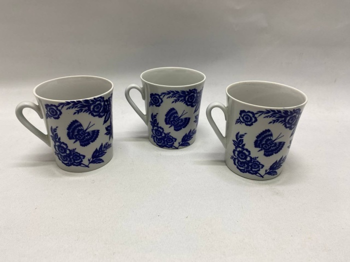 Кружки ЛФЗ бабочки 3 шт, кобальт