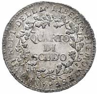 (№1798c1) Монета Италия 1798 год frac14; Scudo