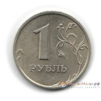 (2007 спмд) Монета Россия 2007 год 1 рубль  Аверс 2002-09. Немагнитный Медь-Никель  UNC