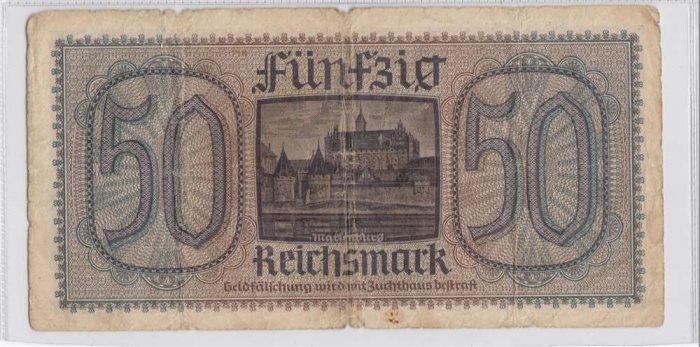 50 рейхмарок 1940-1945 гг Германия