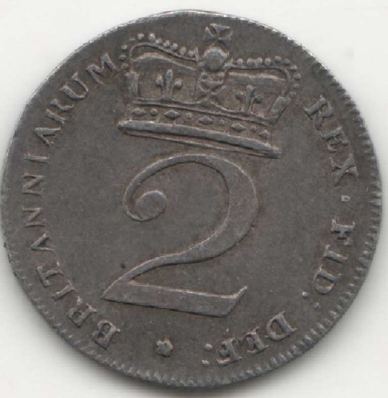 (1817) Монета Монди Великобритания 1817 год 2 пенса &quot;Георг III&quot;  Серебро Ag 925  UNC