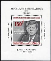 (№1964-6) Блок марок Республика Конго 1964 год "Джон Ф Кеннеди 19171963", Гашеный