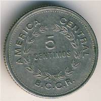 (№1972km184.3) Монета Коста-Рика 1972 год 5 Ceacute;ntimos
