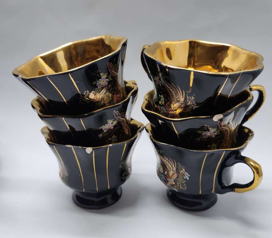 Кофейный сервиз 6 персон 15 предметов Dogonay ceramic (сост. на фото)