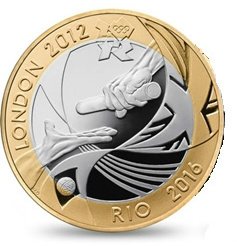 (2012) Монета Великобритания 2012 год 2 фунта &quot;XXXI Летняя олимпиада Рио 2016&quot;  Биметалл  UNC