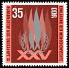 (1973-086) Марка Германия (ГДР) "Эмблема"    Декларация прав человека, 25 лет III Θ
