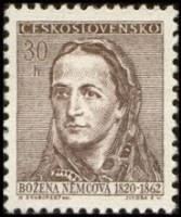 (1962-009) Марка Чехословакия "Б. Немцова"    Деятели культуры III Θ