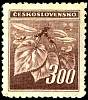 (1945-025) Марка Чехословакия "Липовая ветка (Сиренево-коричневая)"    Липовая ветка. Пражское издан