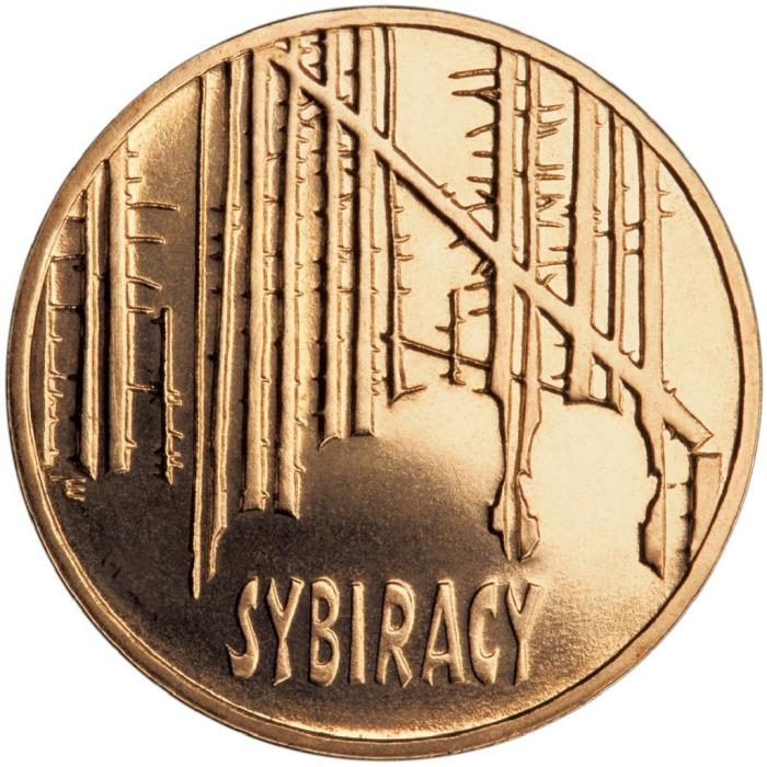 (162) Монета Польша 2008 год 2 злотых &quot;Сибирские изгнания&quot;  Латунь  UNC