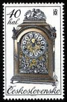 (1979-045) Марка Чехословакия "Барокко" Бумага простая    Исторические часы III Θ