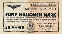 (№1923P-S1135) Банкнота Германия 1923 год "5,000,000 Mark"
