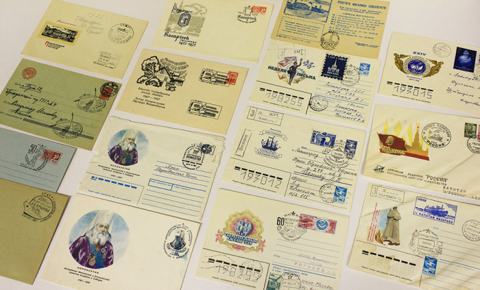 Коллекция художественных конвертов СССР, спецгашение (87 штук, см. описание)