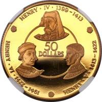 () Монета Каймановы острова 1980 год 500  ""   Биметалл (Платина - Золото)  UNC