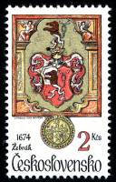 (1979-027) Марка Чехословакия "Нищий"    Гербы с изображениями животных III Θ