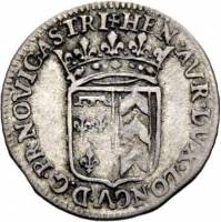 (№1648km21(neuchacirc;tel)) Монета Швейцария 1648 год 10 Kreuzer (Генриху II)