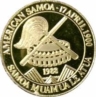 (№1988km5) Монета Восточное Самоа 1988 год 100 Dollars (США и Новой Зеландии яхты)