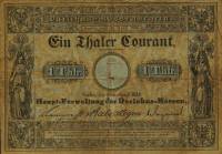 (№1848P-S416) Банкнота Германия 1848 год "1 Thaler"