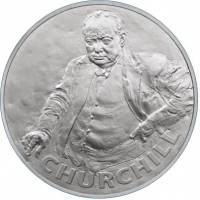 (№2015) Монета Великобритания 2015 год 500 Pounds (50-летняя годовщина смерти сэра Уинстона Черчилля