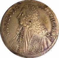 (№1751km18 (ragusa)) Монета Италия 1751 год 1 Tallero