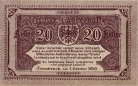 (№1920P-S143) Банкнота Австрия 1920 год "20 Heller"