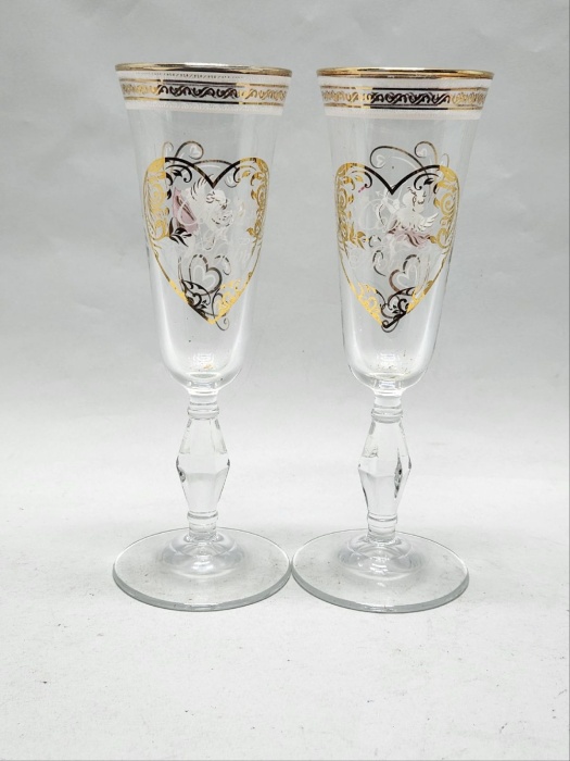 Свадебные бокалы фужеры Совет да любовь 2 шт