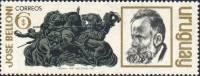 (№1969-1150) Марка Уругвай 1969 год "Скульптора Хосе Беллони", Гашеная