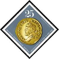(1976-081) Марка Германия (ГДР) "Римская золотая монета"    Археологические находки II Θ
