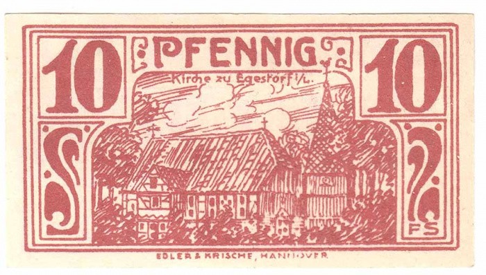 () Банкнота Германия (Веймар) 1921 год 0,1  &quot;&quot;   VF