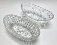Салатник ладья, хрусталь, СССР, 2 шт