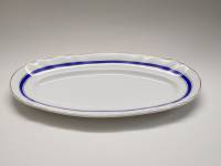 Селедочница ЗИК Конаково 1958 г Синяя и золотая каемка