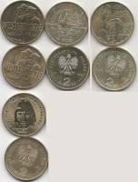 173 175 179 180 4 монеты по 2 злотых Набор монет Польша 2009 год   UNC