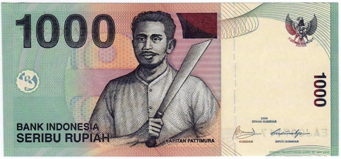 (2009) Банкнота Индонезия 2009 год 1 000 рупий &quot;Капитан Паттимура&quot;   UNC