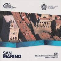 (2014, 8 монет) Набор монет Сан-Марино 2014 год "Дворец Правительства"  Буклет