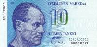 (1986) Банкнота Финляндия 1986 год 10 марок "Пааво Нурми" Ollila - Vanhala  UNC