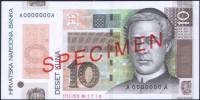 (,) Банкнота Хорватия 2004 год 10 кун "Юрай Добрила"   UNC