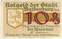 (№1920) Банкнота Германия 1920 год "10 Pfennig"