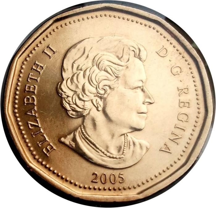2005 Монета Канада 2005 год 1 доллар Терри Фокс  Бронза  UNC