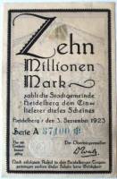 (№1923) Банкнота Германия 1923 год "10,000,000 Mark"