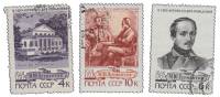 (1964-140-142) Серия Набор марок (3 шт) СССР     М.Ю. Лермонтов 150 лет со дня рождения II Θ